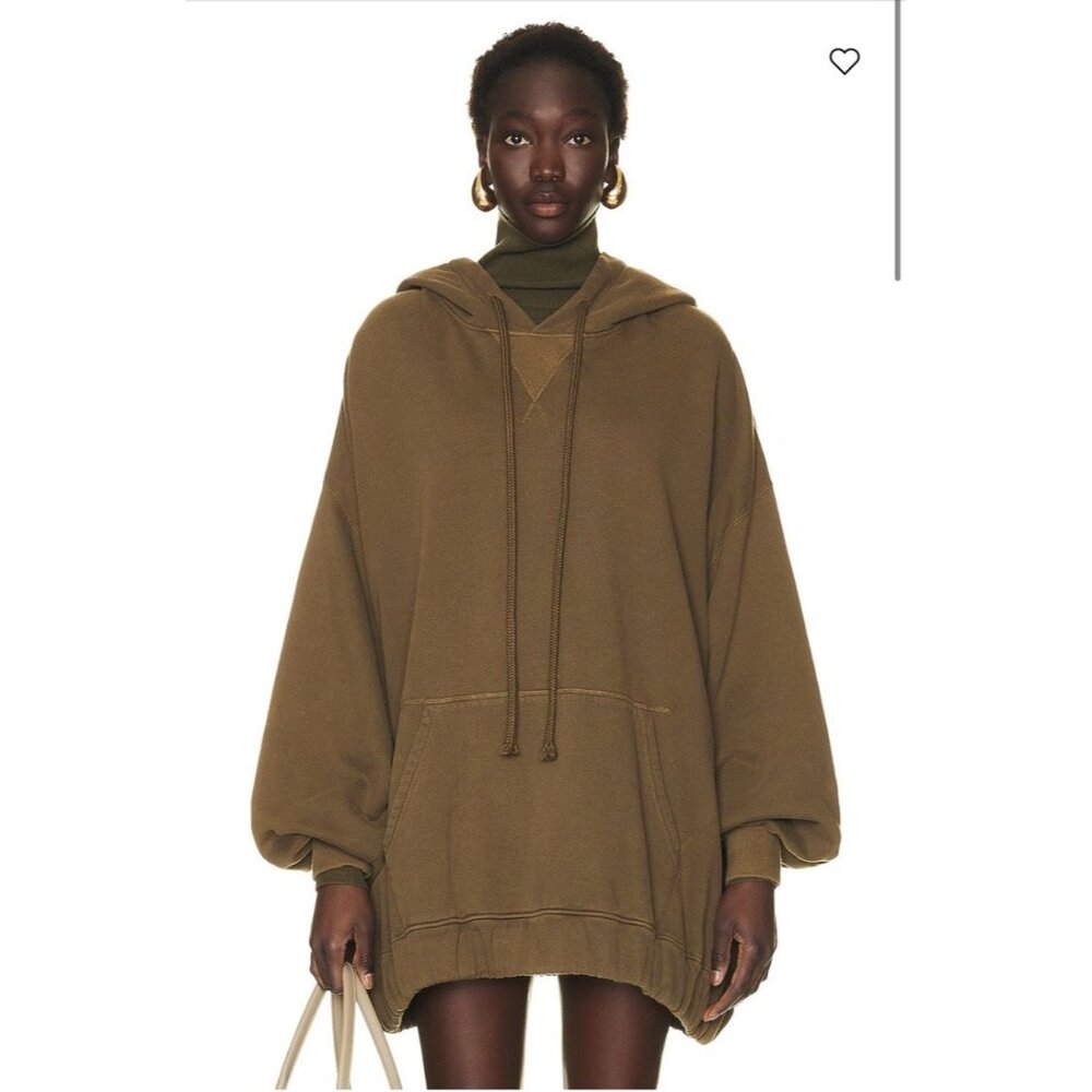 R13 Jumbo Hoodie Dark Olive Oversized Green